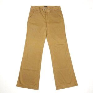 Gap Pants Womens 6 Long Tan Straight Wide Leg Chino Pants Casual Work Trousers